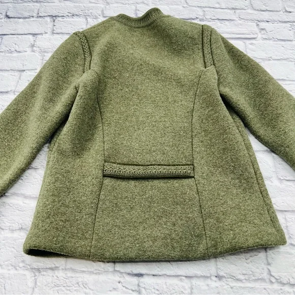 Geiger Tyrol Boiled Wool Jacket 46 / US 14 XL Olive Green Made in Austria - Picture 11 of 11